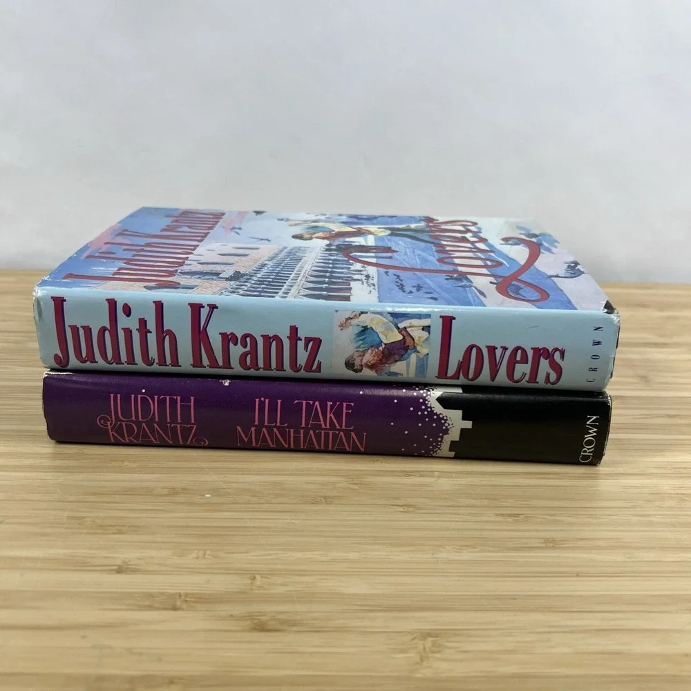 Judith Krantz Hardcover Lot Lovers & I'll Take‎ Manhattan With Dust Jackets
